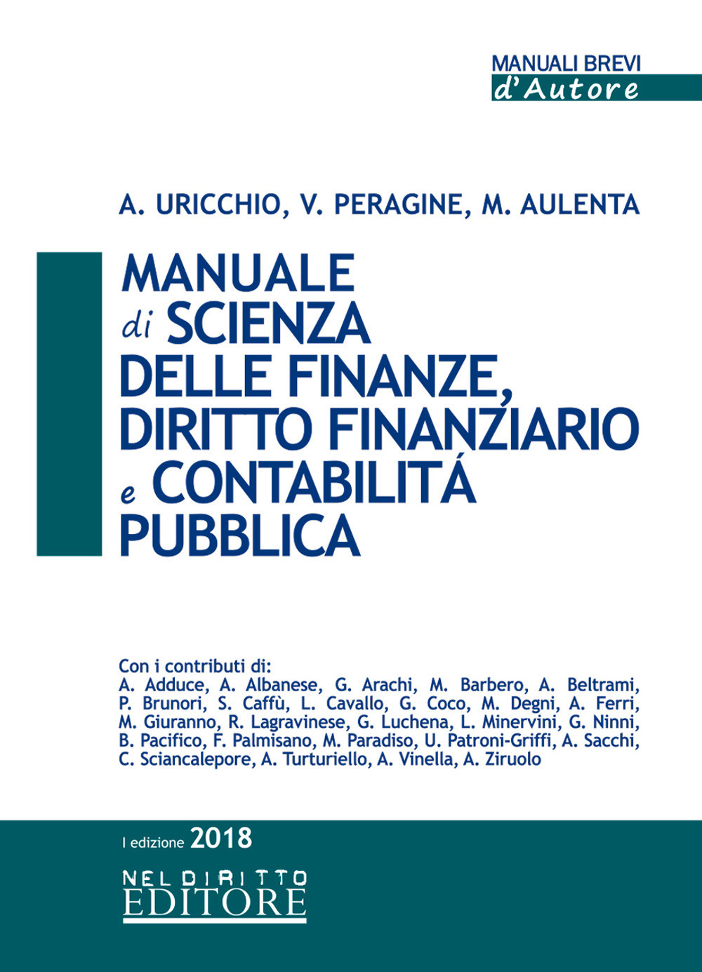 Manuale di scienza delle finanze, diritto finanziario e contabilità pubblica