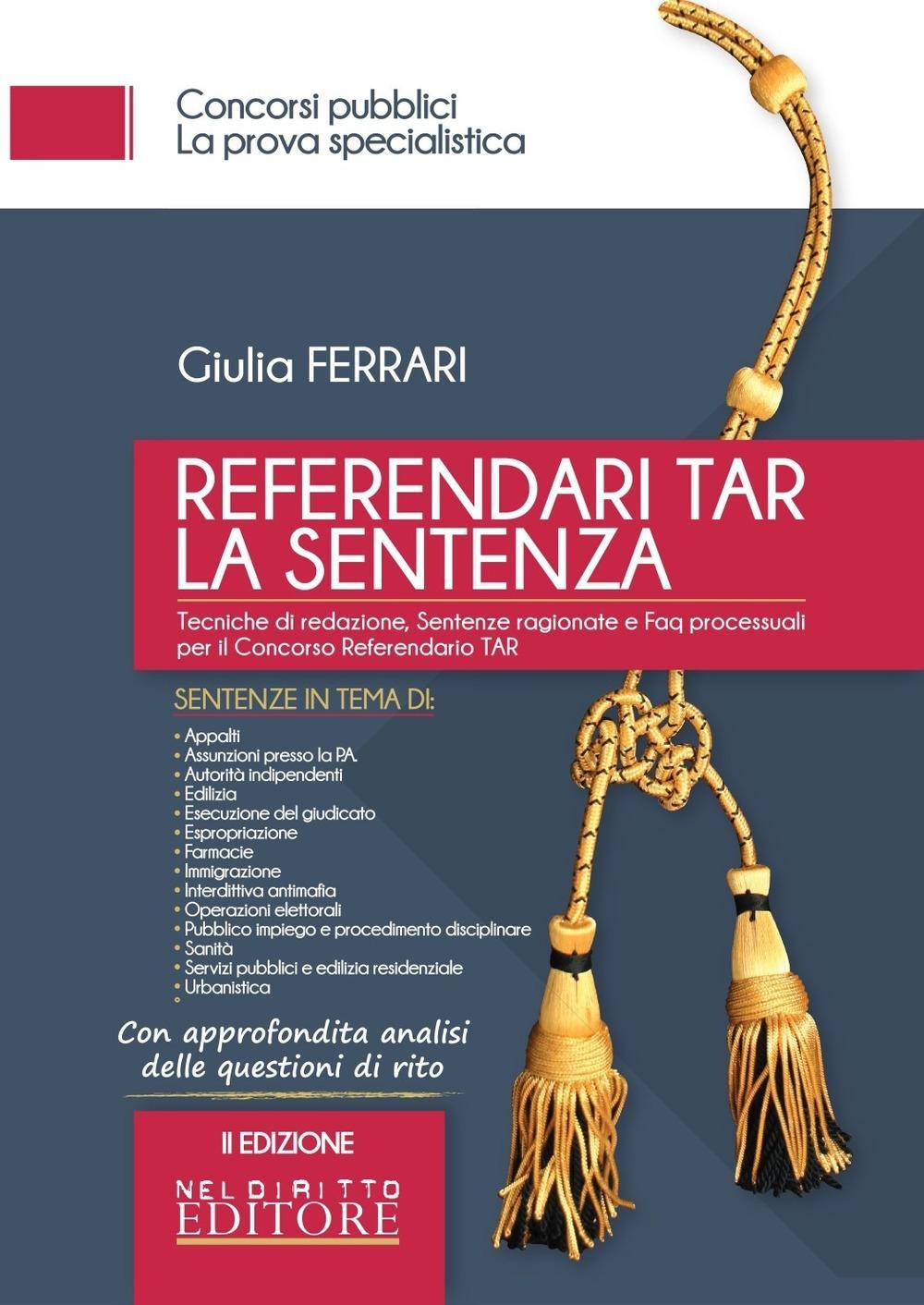 REFERENDARI TAR – LA SENTENZA