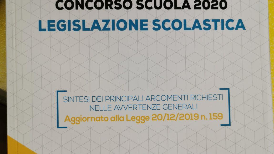 CONCORSO SCUOLA 2020 – LEGISLAZIONE SCOLASTICA